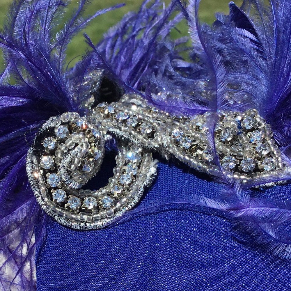 John Paul Ataker Shoulder Boa Prom Evening Gown - Picture 9 of 14